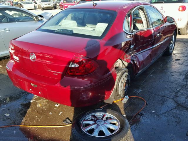 2G4WC582771220105 - 2007 BUICK LACROSSE BURGUNDY photo 4