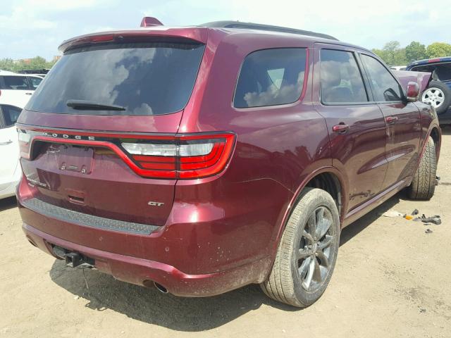 1C4RDJDG2HC725425 - 2017 DODGE DURANGO GT RED photo 4