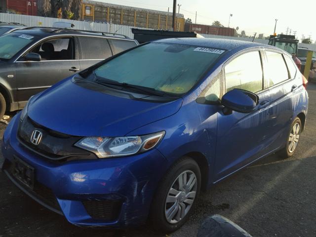 3HGGK5H53FM748349 - 2015 HONDA FIT LX BLUE photo 2