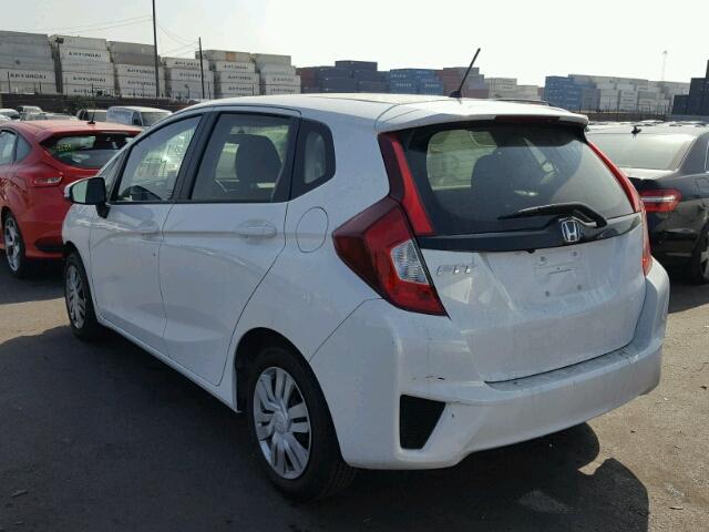 JHMGK5H54GX008043 - 2016 HONDA FIT LX WHITE photo 3