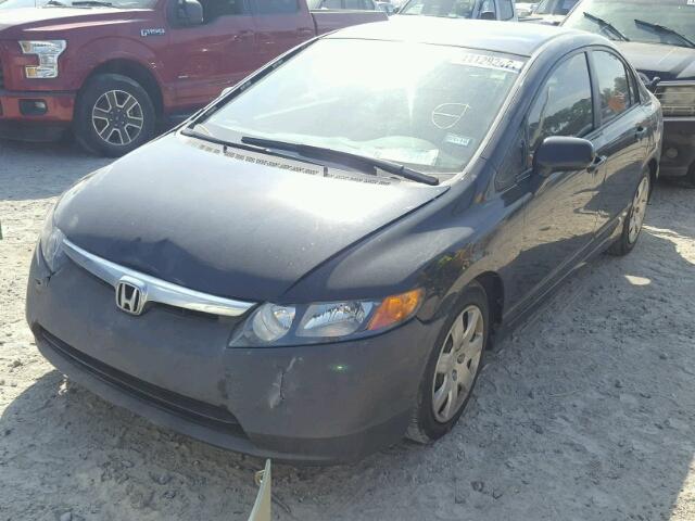 1HGFA16597L054830 - 2007 HONDA CIVIC LX BLACK photo 2