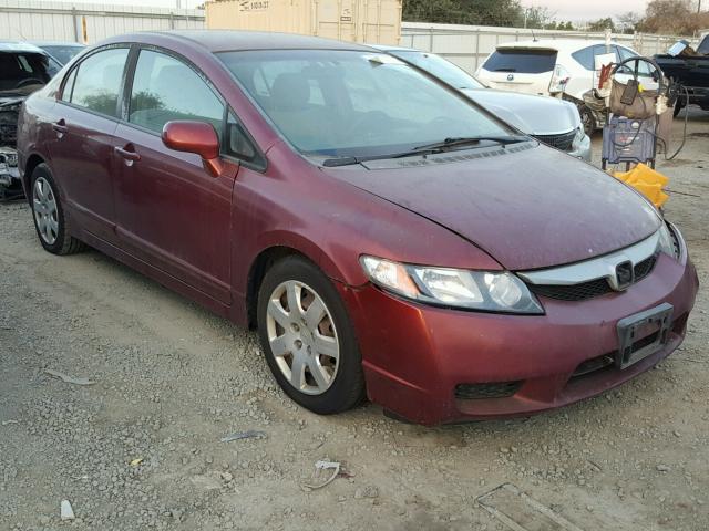 19XFA16509E035027 - 2009 HONDA CIVIC LX RED photo 1