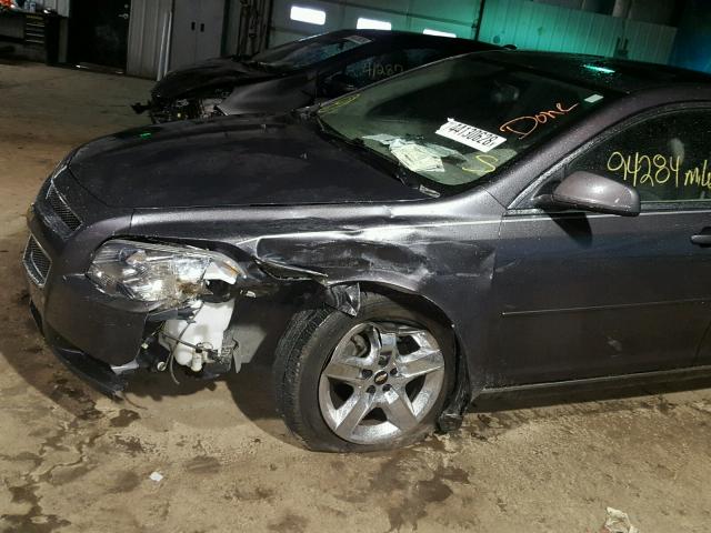1G1ZC5EB8A4158160 - 2010 CHEVROLET MALIBU 1LT GRAY photo 9