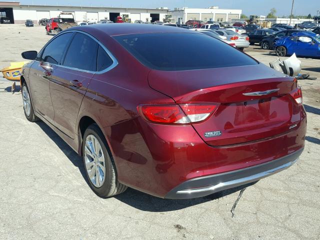 1C3CCCAB1FN739111 - 2015 CHRYSLER 200 RED photo 3