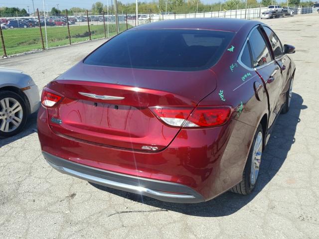 1C3CCCAB1FN739111 - 2015 CHRYSLER 200 RED photo 4