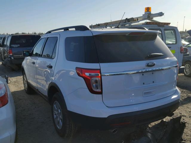 1FM5K7B84EGC13278 - 2014 FORD EXPLORER WHITE photo 3