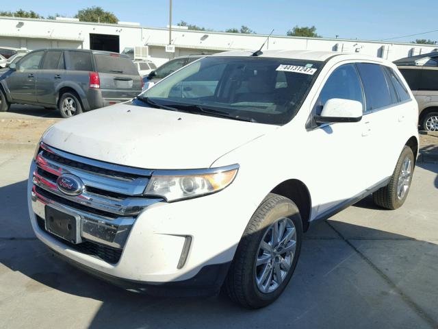 2FMDK3KC8BBA17341 - 2011 FORD EDGE LIMIT WHITE photo 2