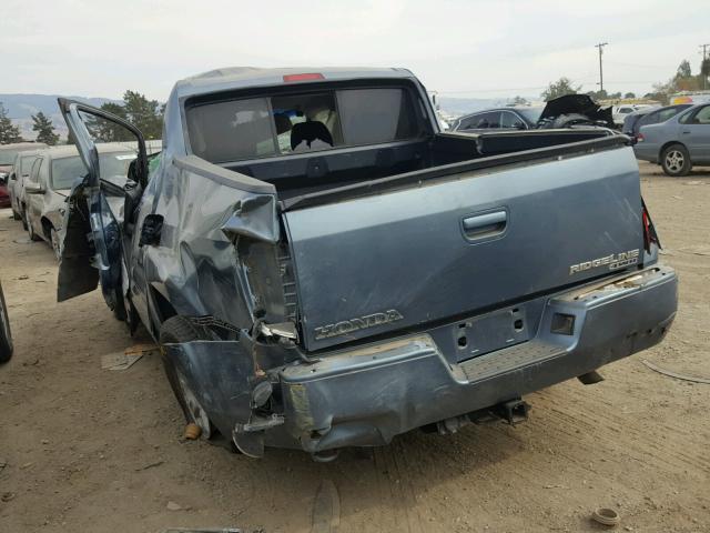 2HJYK16406H522558 - 2006 HONDA RIDGELINE BLUE photo 3