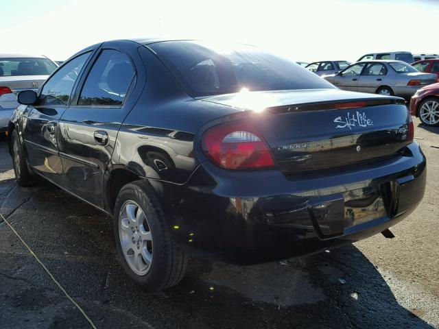 1B3ES56C35D245648 - 2005 DODGE NEON BLACK photo 3