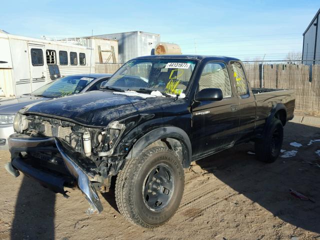 5TEWM72N32Z002411 - 2002 TOYOTA TACOMA BLACK photo 2