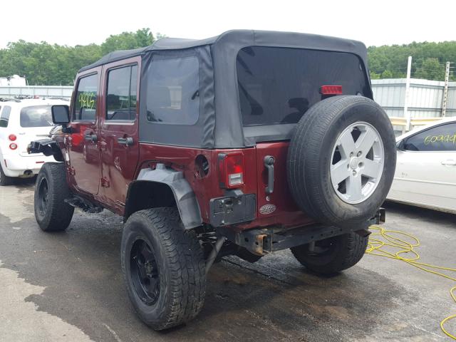 1J4GA59197L216839 - 2007 JEEP WRANGLER S RED photo 3