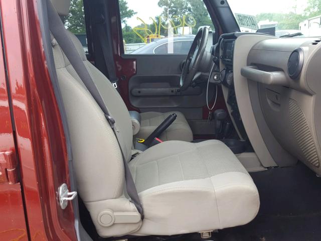 1J4GA59197L216839 - 2007 JEEP WRANGLER S RED photo 5