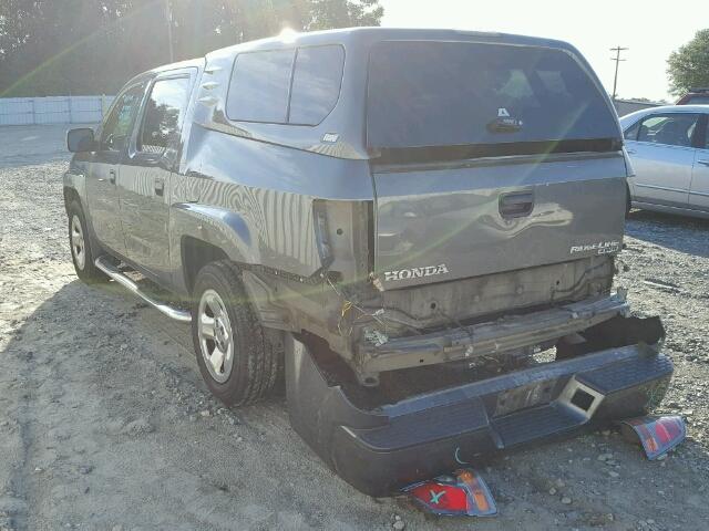 2HJYK16297H521036 - 2007 HONDA RIDGELINE GRAY photo 3