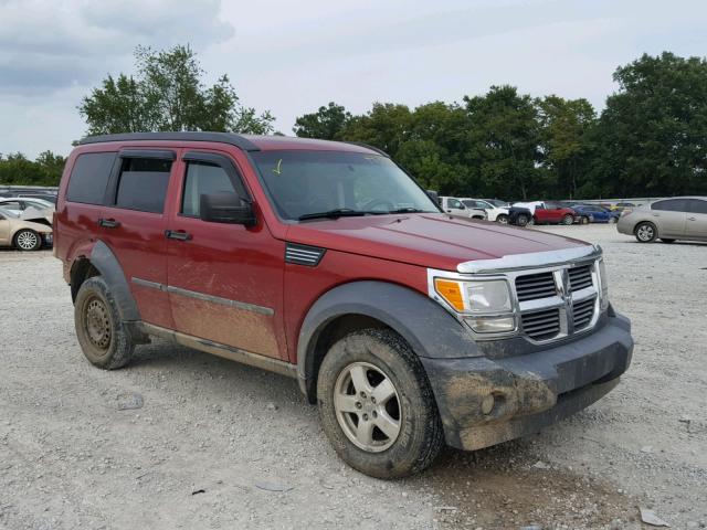 1D8GU28K97W643220 - 2007 DODGE NITRO SXT RED photo 1