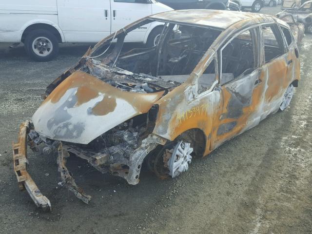 JHMGE8H43AS019698 - 2010 HONDA FIT SPORT BURN photo 2