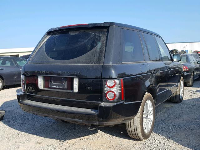 SALME1D42CA384893 - 2012 LAND ROVER RANGE ROVE BLACK photo 4