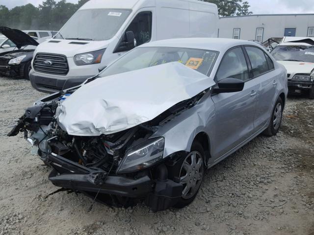 3VW2K7AJ0EM287277 - 2014 VOLKSWAGEN JETTA BASE SILVER photo 2