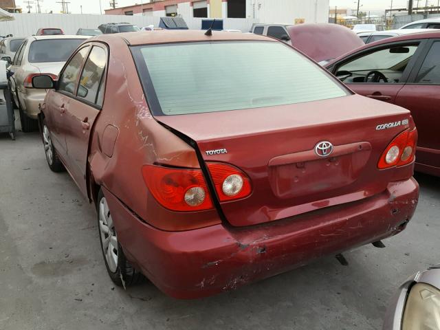 1NXBR32EX5Z423964 - 2005 TOYOTA COROLLA CE RED photo 3