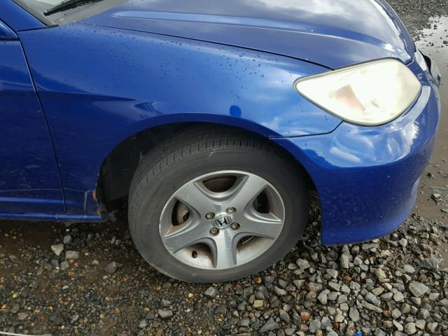 1HGEM21964L015885 - 2004 HONDA CIVIC BLUE photo 9