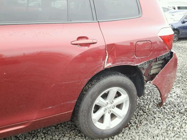 JTEDS41A082049642 - 2008 TOYOTA HIGHLANDER MAROON photo 9