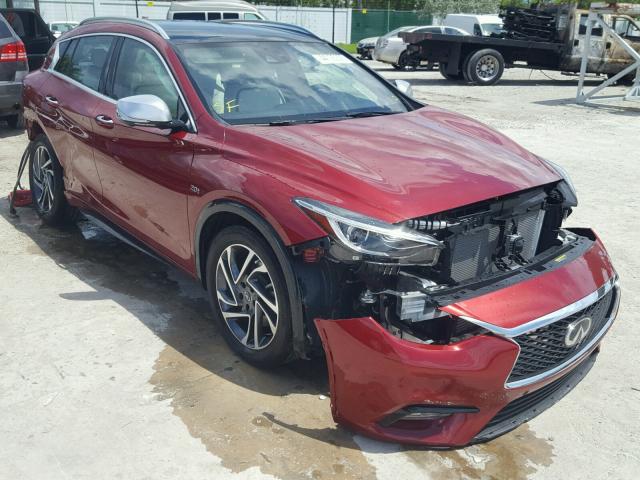 SJKCH5CP5JA048873 - 2018 INFINITI QX30 BASE RED photo 1