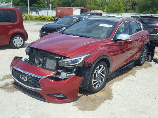 SJKCH5CP5JA048873 - 2018 INFINITI QX30 BASE RED photo 2