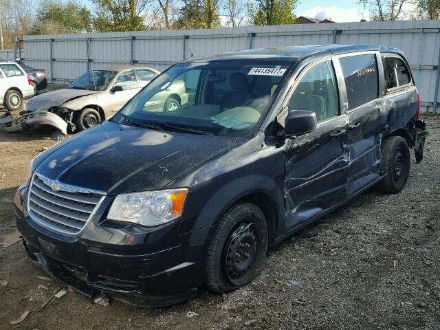 2A8HR44E49R630072 - 2009 CHRYSLER TOWN & COU BLACK photo 2