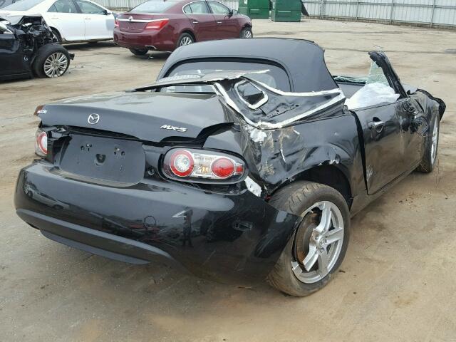 JM1NC26F380155061 - 2008 MAZDA MX-5 MIATA BLACK photo 4