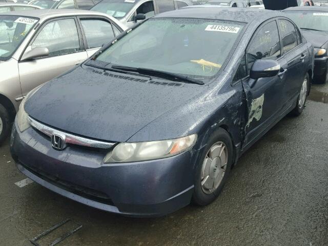 JHMFA36227S019311 - 2007 HONDA CIVIC HYBR GRAY photo 2