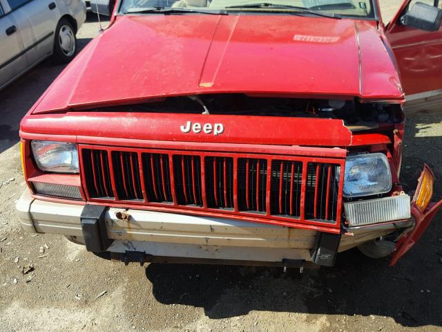 1J4FJ78S1PL563955 - 1993 JEEP CHEROKEE C RED photo 7