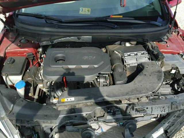 5NPE24AF0FH137154 - 2015 HYUNDAI SONATA SE RED photo 7