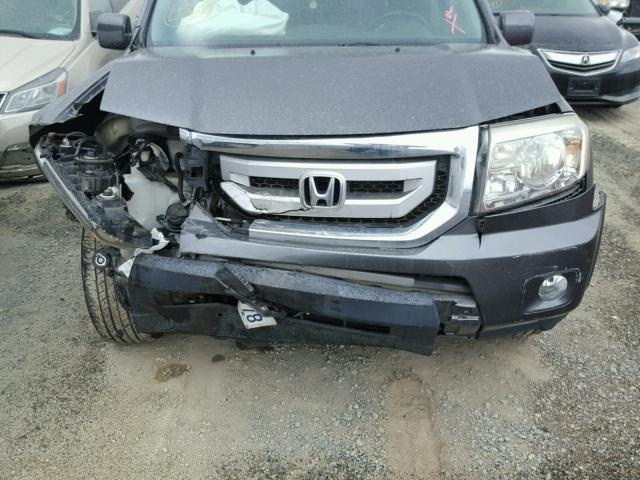 5FNYF3H50BB040277 - 2011 HONDA PILOT EXL GRAY photo 7