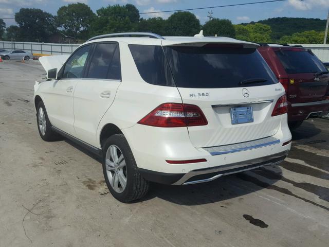 4JGDA5HB3EA341407 - 2014 MERCEDES-BENZ ML 350 4MA WHITE photo 3