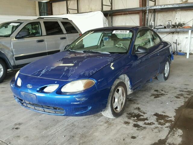 3FAKP1135XR121707 - 1999 FORD ESCORT ZX2 BLUE photo 2