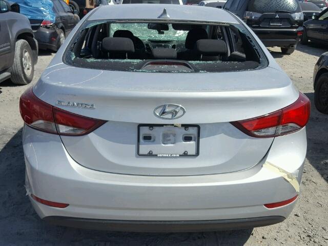 KMHDH4AEXFU300878 - 2015 HYUNDAI ELANTRA SE SILVER photo 9