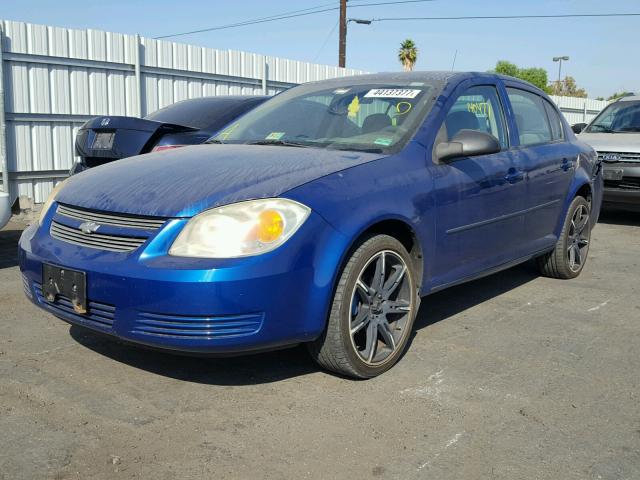 1G1AK52F957599386 - 2005 CHEVROLET COBALT BLUE photo 2