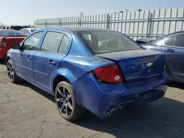 1G1AK52F957599386 - 2005 CHEVROLET COBALT BLUE photo 3