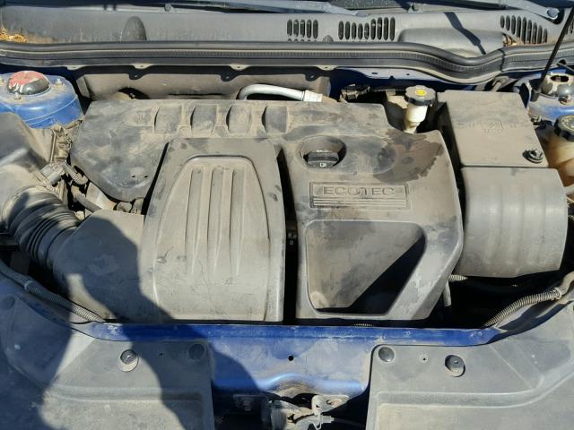 1G1AK52F957599386 - 2005 CHEVROLET COBALT BLUE photo 7