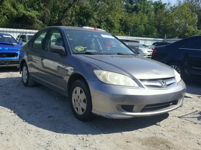 1HGES16435L013428 - 2005 HONDA CIVIC DX GRAY photo 1