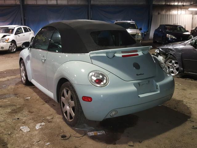 3VWDD21Y83M318484 - 2003 VOLKSWAGEN NEW BEETLE 蓝色 照片 3