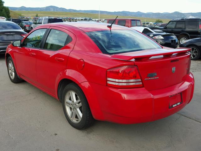 1B3LC56KX8N294145 - 2008 DODGE AVENGER SX RED photo 3