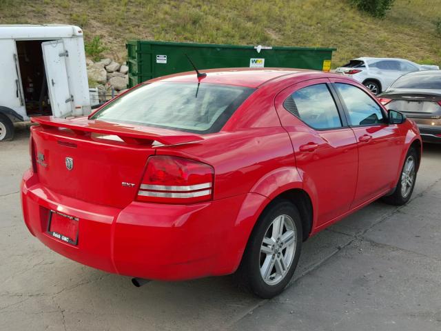 1B3LC56KX8N294145 - 2008 DODGE AVENGER SX RED photo 4