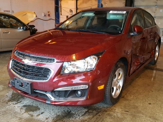 1G1PC5SB2F7207001 - 2015 CHEVROLET CRUZE LT RED photo 2