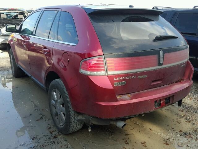 2LMDU68C38BJ10347 - 2008 LINCOLN MKX MAROON photo 3