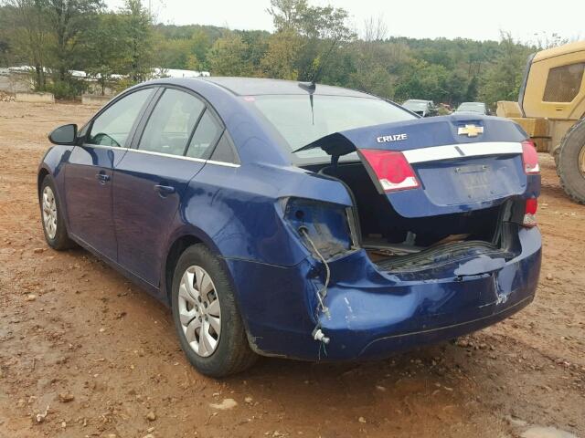 1G1PD5SH5C7259736 - 2012 CHEVROLET CRUZE LS BLUE photo 3