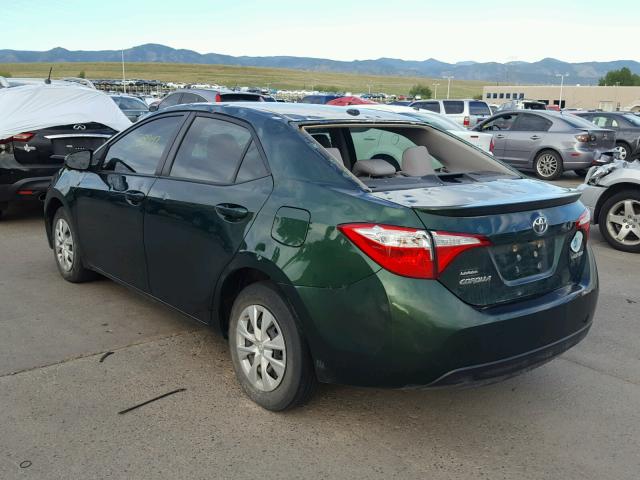 2T1BPRHE4GC549614 - 2016 TOYOTA COROLLA EC GREEN photo 3