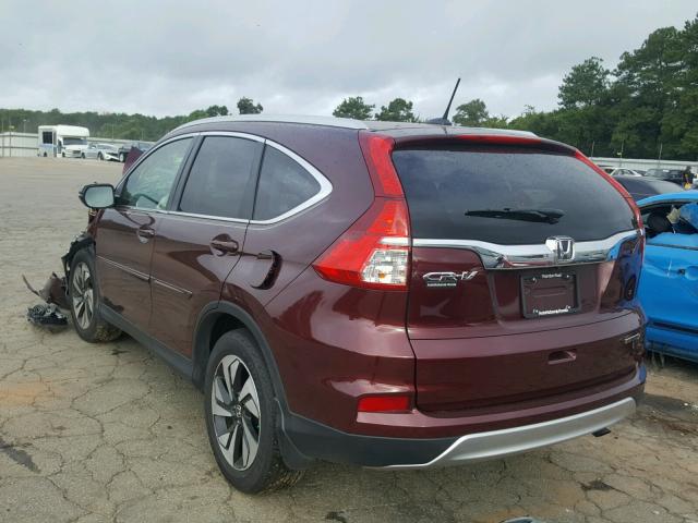 5J6RM3H93GL001758 - 2016 HONDA CR-V TOURI MAROON photo 3