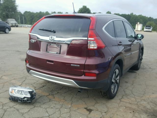 5J6RM3H93GL001758 - 2016 HONDA CR-V TOURI MAROON photo 4