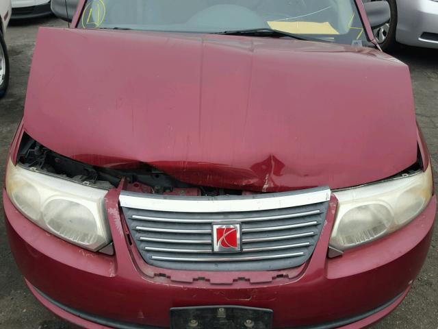 1G8AG52F45Z150625 - 2005 SATURN ION LEVEL BURGUNDY photo 7