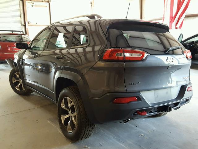 1C4PJMBS6HW568781 - 2017 JEEP CHEROKEE T GRAY photo 3